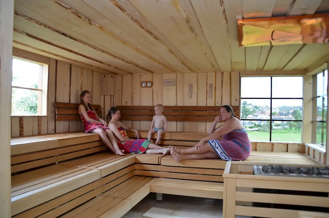 Blockhaussauna im Jurawell Freizeitbad